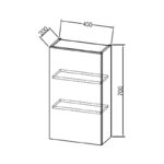 Dulăpior suspendat cu ușa Kolpasan Naomi, 40 cm, natural wood - imagine 2