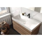 Set mobilier suspendat și lavoar Kolpasan Naomi, 80 cm, natural wood - imagine 5