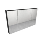 Dulăpior suspendat cu oglindă Kolpasan Naomi, 100 cm, dark concrete