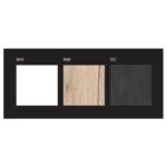 Dulăpior suspendat cu oglindă Kolpasan Naomi, 100 cm, dark concrete - imagine 4