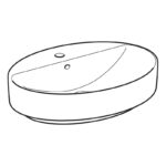 Lavoar pe blat Geberit VariForm, oval, 60x45 cm, alb - imagine 5