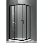 Cabina de dus patrata Mediterraneo Hector Black, 90x90 cm, negru mat - imagine 5