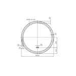 Oglinda Fluminia Calatrava 70 Superlight, rotunda, cu iluminare LED - imagine 4