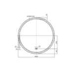 Oglinda Fluminia Ando 80, rotunda, iluminare LED - imagine 4