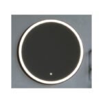 Oglinda Fluminia Black-Boy, rotunda, diametru 60 cm, iluminare LED si rama neagra