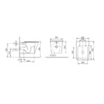 Set vas WC suspendat Fluminia Paris, rimless, cu capac quick release si soft close, alb - imagine 2