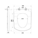 Capac WC Cersanit Easy cu Soft-Close si Easy Off, alb - imagine 2