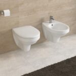 Bideu suspendat Cersanit Terra, 37 cm, alb - imagine 4