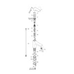 Baterie lavoar cu ventil Hansgrohe Metropol 110, crom - imagine 6