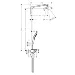 Coloana de dus cu termostat Hansgrohe Raindance Select E 360 SHP, crom - imagine 6