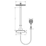Coloana de dus cu termostat Hansgrohe Raindance Select E 360 SHP, crom - imagine 5