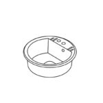 Chiuveta granit Ferro Mezzo II, rotunda, 1 cuva, diametru 510 mm, nisip - imagine 2
