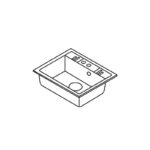 Chiuveta granit Ferro Mezzo II, dreptunghiulara, 1 cuva cu picurator, 580x480 mm, gri - imagine 3