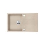 Chiuveta granit Ferro Mezzo II, dreptunghiulara, 1 cuva cu picurator, 780x480 mm, nisip