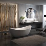 Cada freestanding Florida Flora, 173.5x73 cm, cu instalatie completa, alb - imagine 4
