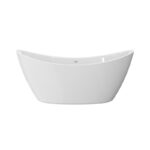 Cada freestanding Florida Flora, 173.5x73 cm, cu instalatie completa, alb