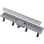 Rigola pentru dus Alcaplast Simple cu gratar inox, lungime 750 mm