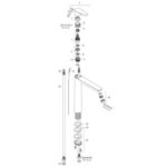 Baterie inalta de lavoar cu ventil Hansgrohe Talis E 240, alb mat - imagine 3