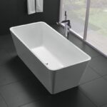 Cada freestanding dreptunghiulara Florida Quadro New, 150x75 cm, alb - imagine 2