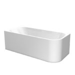 Cada freestanding Florida Maugli, 150x75 cm, de colt stanga, alb
