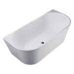 Cada freestanding Florida Beatrice, 150x75 cm, cu instalatie completa, alb