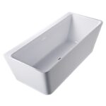 Cada freestanding dreptunghiulara Florida Alvaro New, 150x78 cm, alb