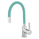 Baterie de bucatarie monocomanda Ferro Zumba, pipa flexibila menta