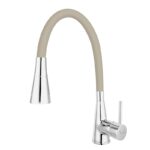 Baterie de bucatarie cu monocomanda Ferro Zumba II, pipa flexibila, bej