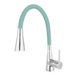 Baterie de bucatarie cu monocomanda Ferro Zumba II, pipa flexibila, menta
