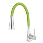 Baterie de bucatarie cu monocomanda Ferro Zumba II, pipa flexibila, verde