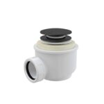 Sifon cadita dus Alcadrain cu ventil click-clack, 50 mm, finisaj negru mat