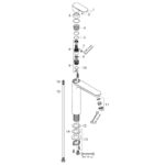 Baterie inalta de lavoar Hansgrohe Vernis Blend 190, fara ventil, crom - imagine 2