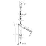 Baterie bideu cu ventil pop-up Hansgrohe Vernis Blend, negru mat - imagine 2