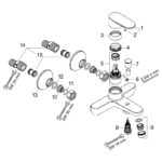 Baterie cada/dus Hansgrohe Vernis Blend, crom - imagine 2