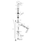 Baterie bideu cu ventil pop-up Hansgrohe Vernis Shape, crom - imagine 2