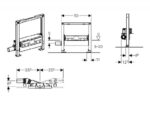 Rigola dus cu scurgere in perete Geberit Duofix 500 mm pentru pardoseli cu grosimea 90 mm-200 mm - imagine 2