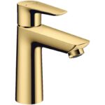 Baterie lavoar cu ventil click clack Hansgrohe Talis E 110, auriu lucios