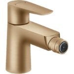 Baterie de bideu cu ventil Hansgrohe Talis E, bronz periat