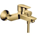 Baterie cada-dus Hansgrohe Talis E, auriu lucios