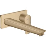 Baterie lavoar Hansgrohe Talis E, montaj pe perete, 22.5 cm, bronz periat