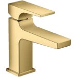 Baterie lavoar cu ventil Hansgrohe Metropol 100, auriu lucios