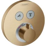 Baterie cu termostatat Hansgrohe ShowerSelect S, cu 2 functii, bronz periat