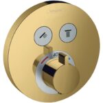Baterie cu termostatat Hansgrohe ShowerSelect S, cu 2 functii, auriu lucios