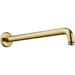 Brat de dus Hansgrohe montaj pe perete, lungime 38.9 cm, auriu lucios