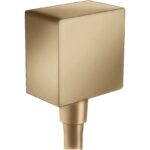 Racord dus Hansgrohe FixFit Square, patrat, bronz periat