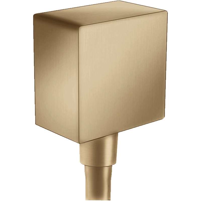 Racord dus Hansgrohe FixFit Square, patrat, bronz periat - imagine 1
