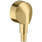Racord dus Hansgrohe Fixfit E, rotund, auriu lucios