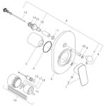 Set baterie cada/dus Hansgrohe Logis, corp incastrat inclus, crom - imagine 3