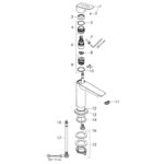 Baterie inalta de lavoar Hansgrohe Logis Fine 240, fara ventil, crom - imagine 3