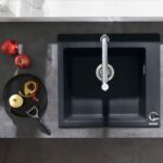 Chiuveta de bucatarie Hansgrohe SilicaTec, 1 cuva, 56x51 cm, negru grafit - imagine 3